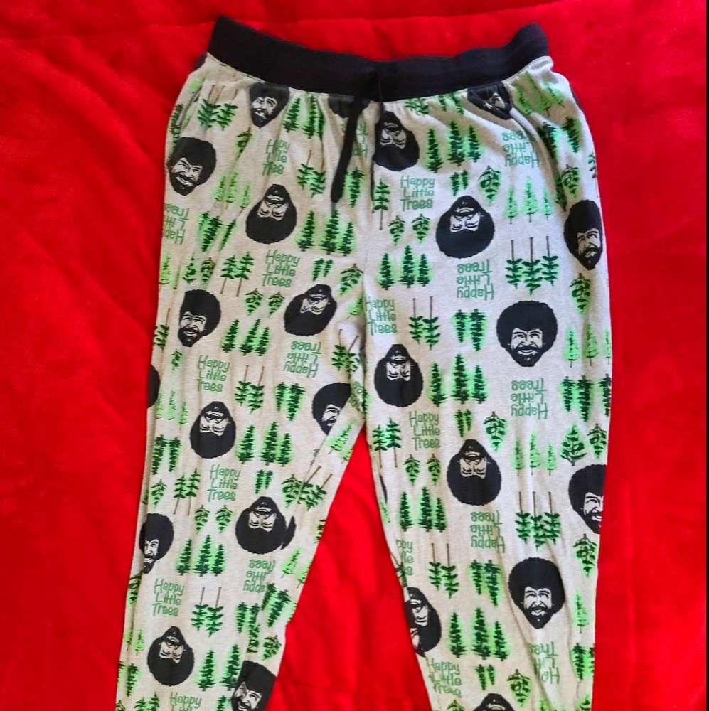 Bob Ross HAPPY LITTLE TREES Pajama Pants XL